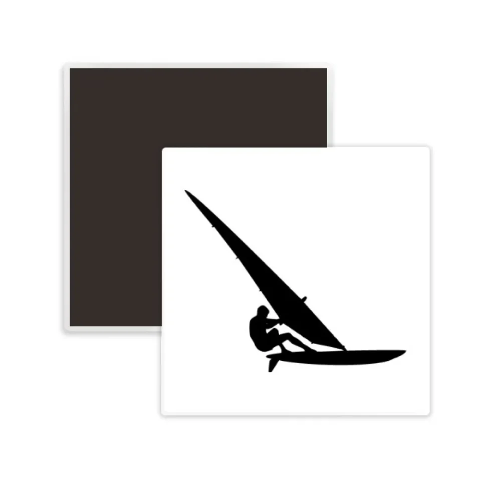 Lightweight Sports Surfing Sailboat Player Square Ceracs Fridge Magnet Keepsake Memento