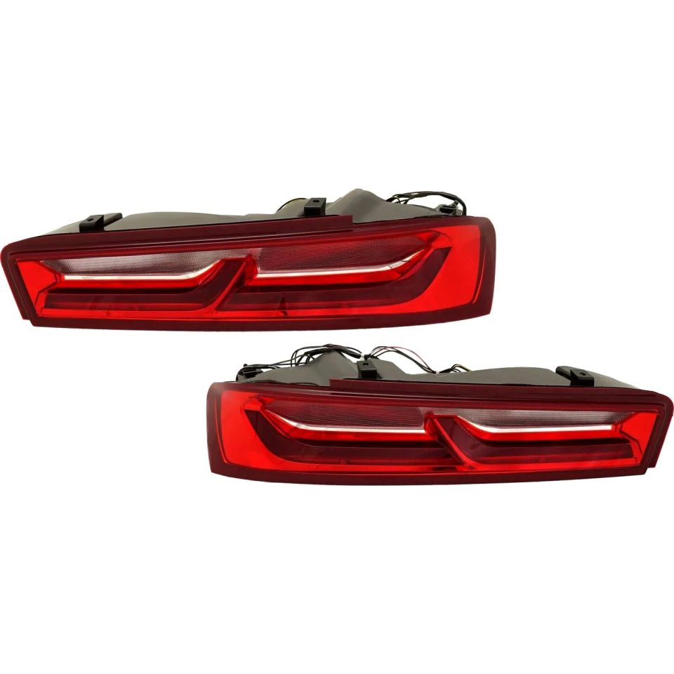 Cooking Tail Light Set For 2016-2018 Chevrolet Camaro Left Right Clear/Red Halogen CAPA