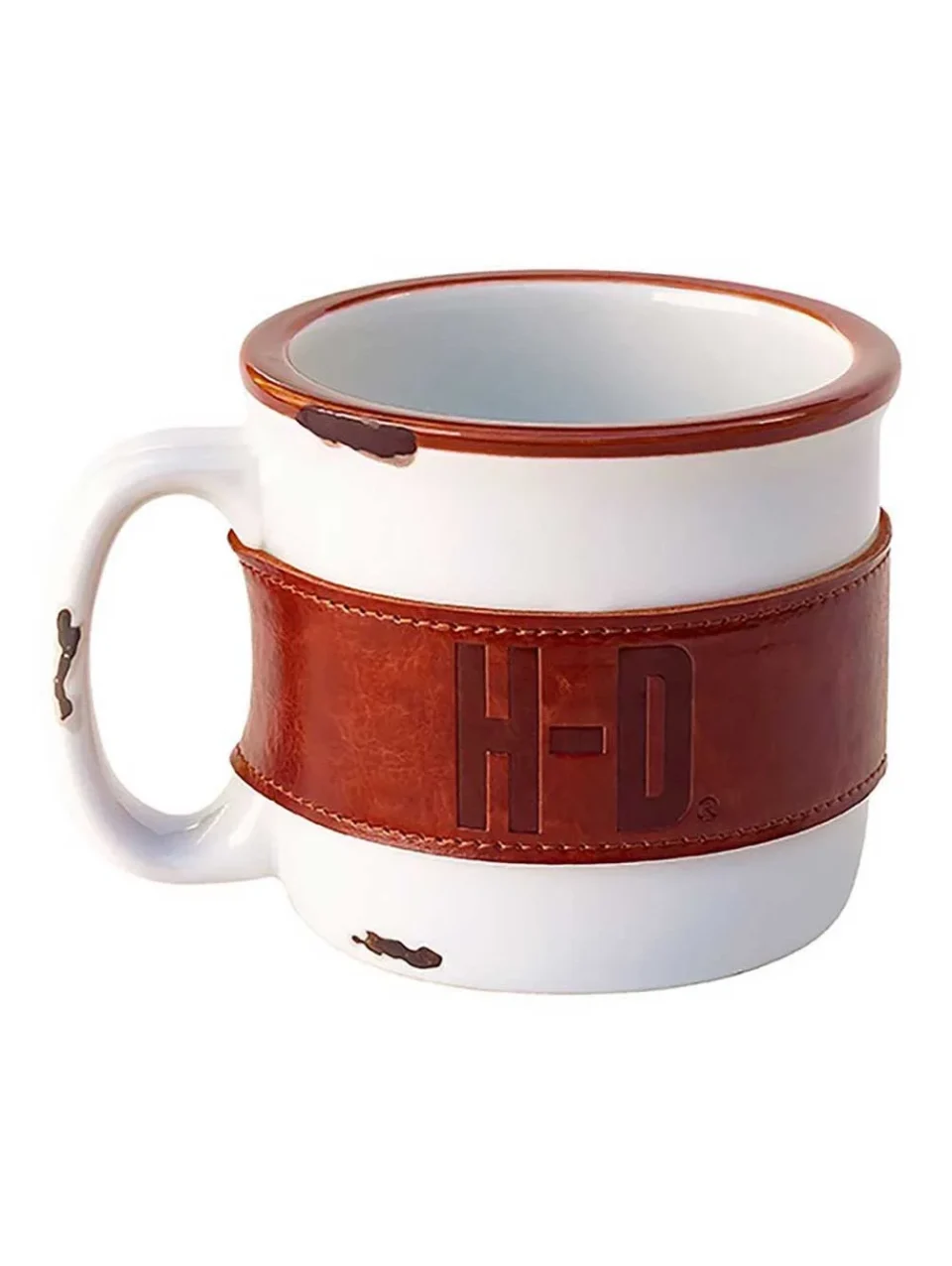 Glass Kitchen Harley-Davidson Bar & Shield Wrapped Ceramic Campfire Mug - White - 14 oz., Harley Davidson