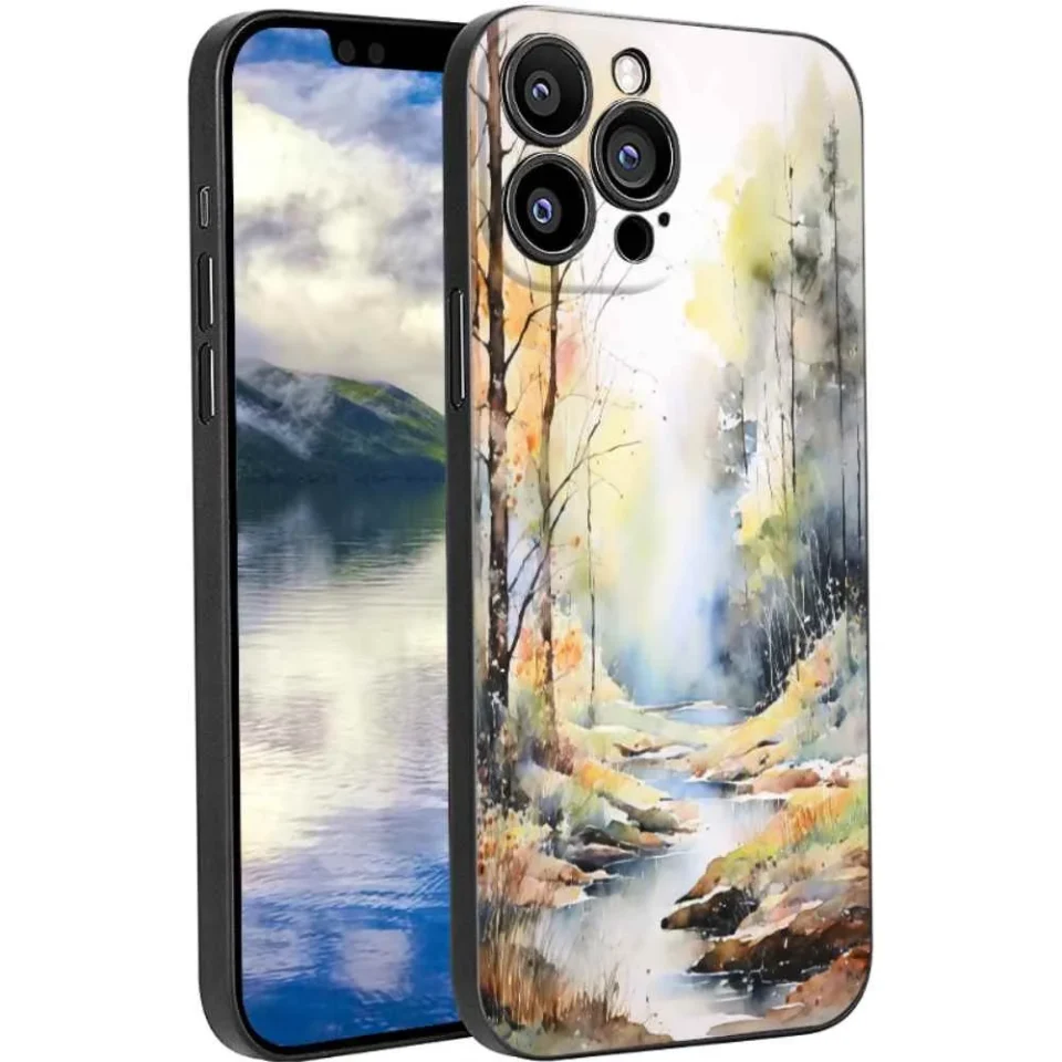 Natural Cleaning woodland-landscape-563 phone case for iPhone 13 Pro Max for Women Men Gifts,Soft silicone Style Shockproof - woodland-landscape-563 Case for iPhone 13 Pro Max