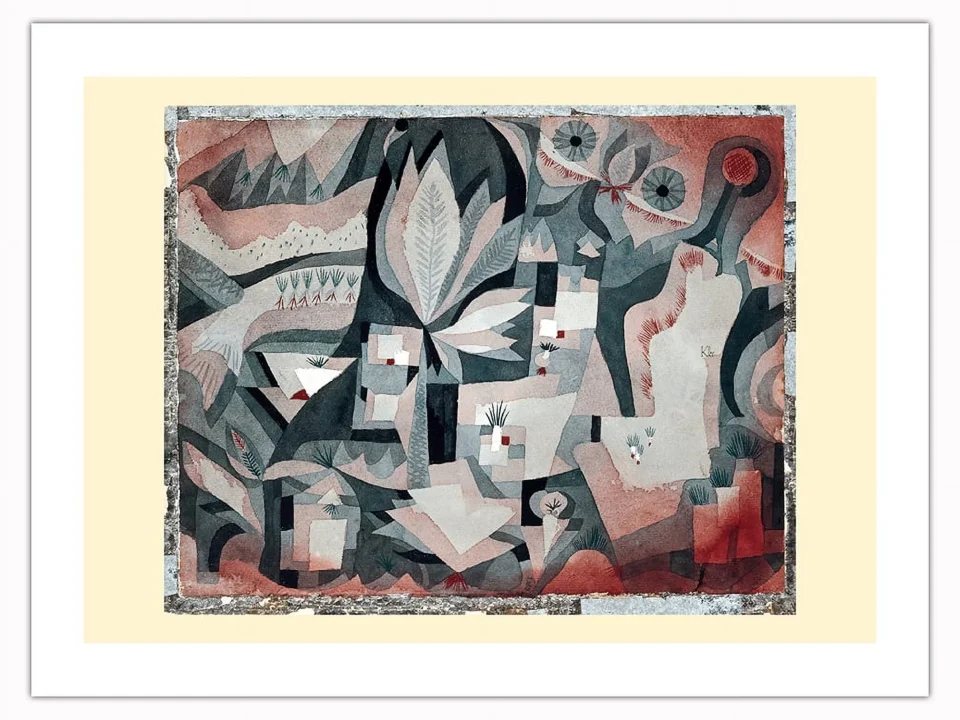 Prime Dry Cooler Garden - From an Original Color Painting by Paul Klee c.1921 - Fine Art Matte Paper Print (Unframed) 18x24in
