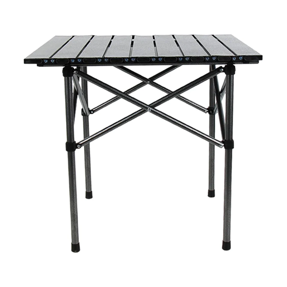 Non-Toxic Foldable Camping Table Beach Table with Bag Collapsible Table Aluminum Alloy for S 52x52x50cm