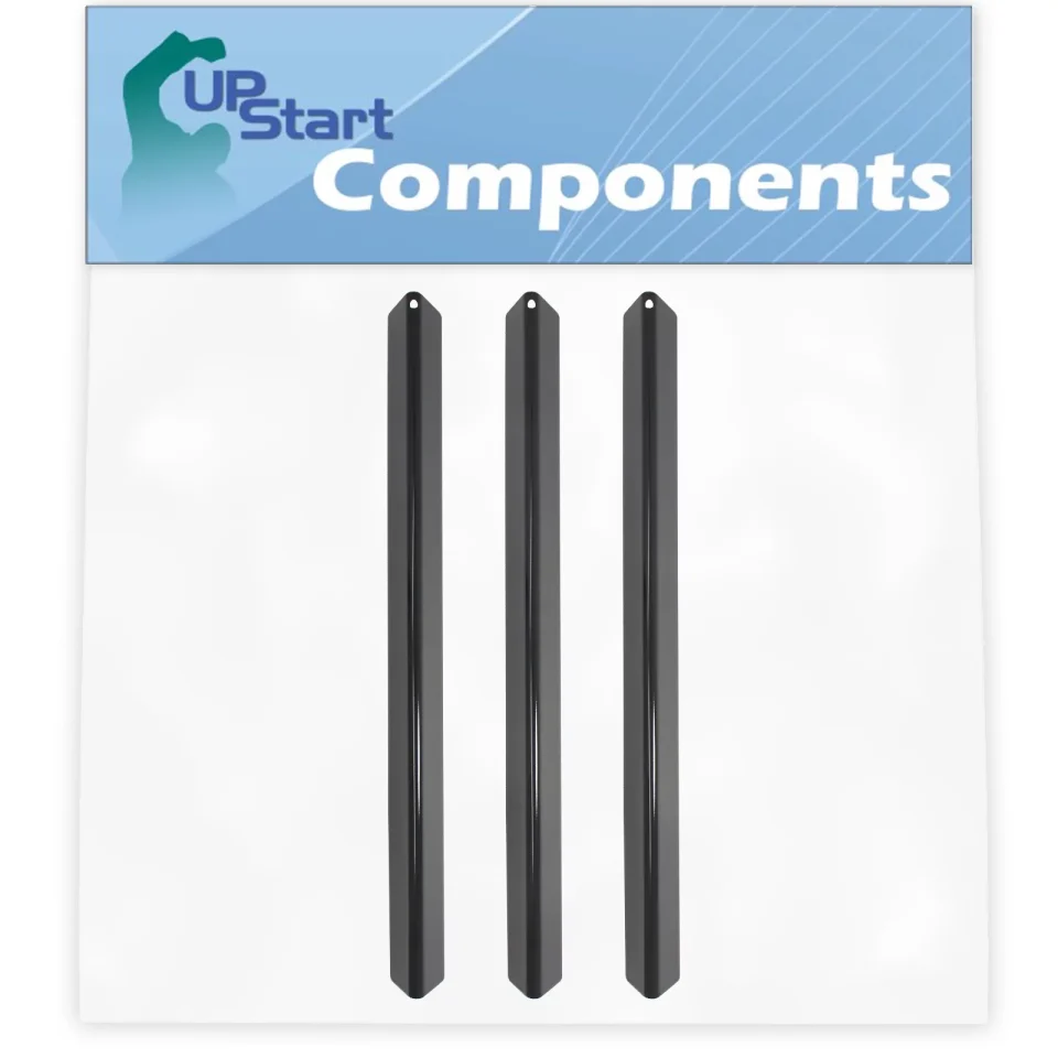 Healthy Ceramic 3-Pack BBQ Grill Heat Shield Plate Tent Replacement Parts for Weber GENESIS SILVER A (2000-2001) - Compatible Barbeque Porcelain Steel Flame Tamer, Flavorizer Bar, Vaporizer Bar, Burner Cover 21.5