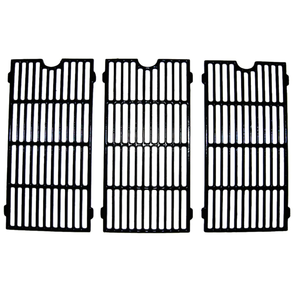 Versatile 3pc Gloss Cast Iron Cooking Grid for Jenn-Air and Kitchen Aid Gas Grills 29.25