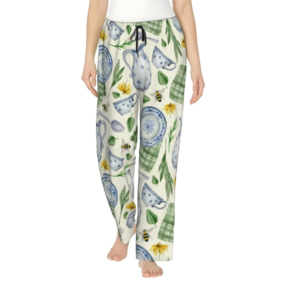Space-Saving Coaee Vintage Utensils Women'S Fashion Pajama Pants&Comfy Drawstring Sleep Lounge Bottoms&Super-Softyoga Pants - Small