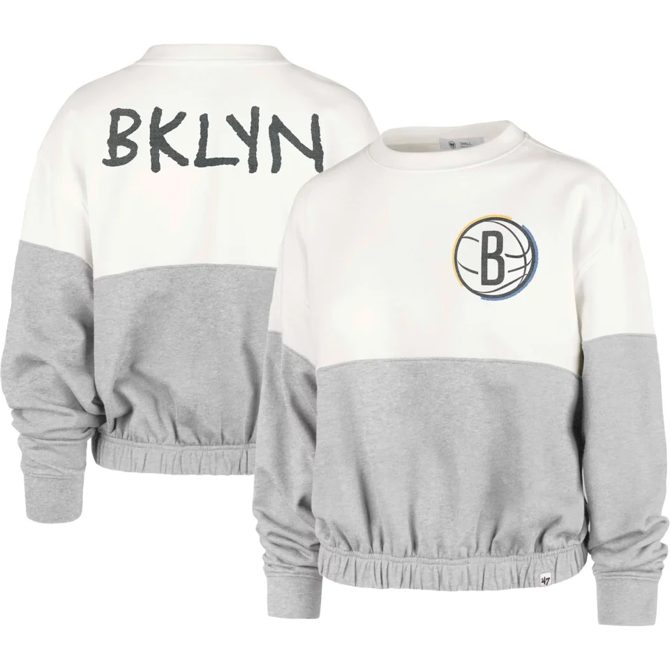 Select Food-Grade Women's '47 Cream Brooklyn Nets 2022/23 City Edition Take Two Bonita Sweatshirt