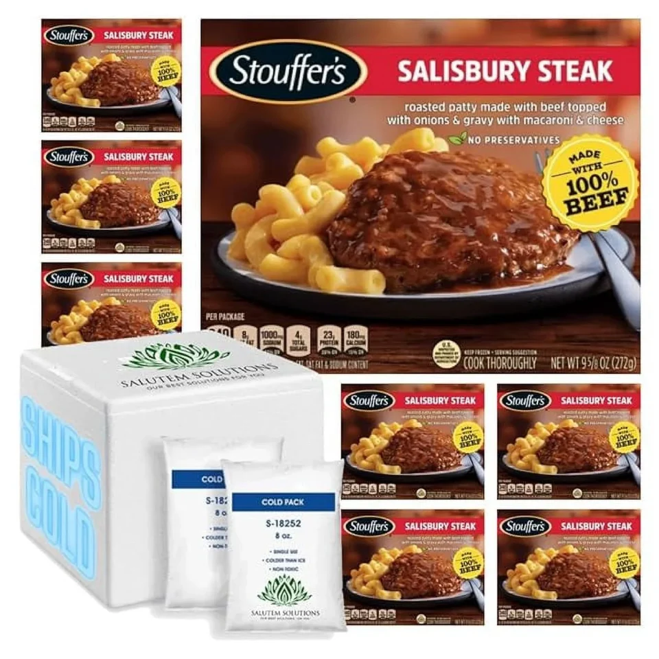 Cleaning Stouffer's Salisbury Steak Individual Frozen Meal, 9.6 oz - Pack of 8