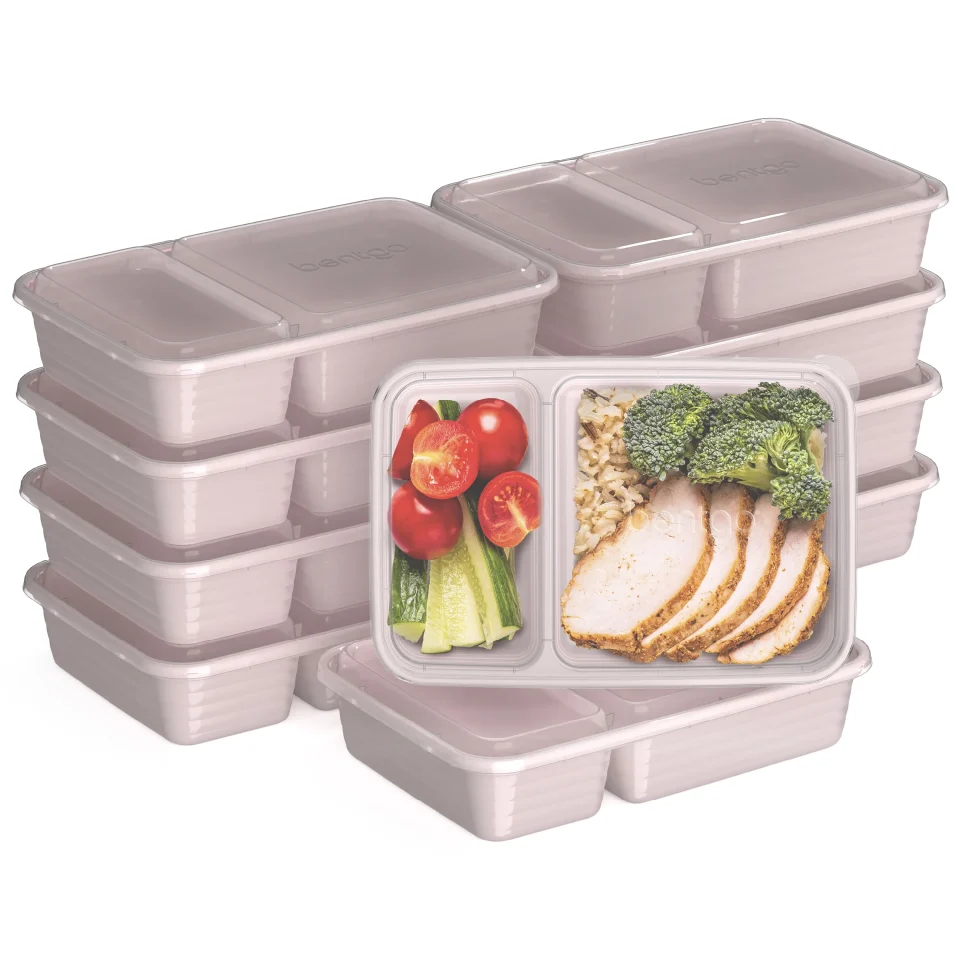 Glass Outdoor Bentgo Prep 2-Compartment Container - 10 Pack - Blush Pink