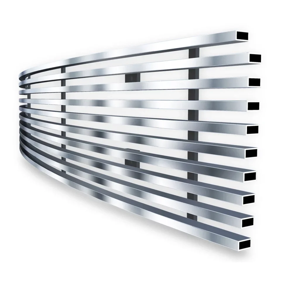 Pure APS Compatible with Nissan Altima 2005-2006 SER Model Only Lower Bumper Stainless Steel Silver Horizontal Billet Grille Insert N65268C