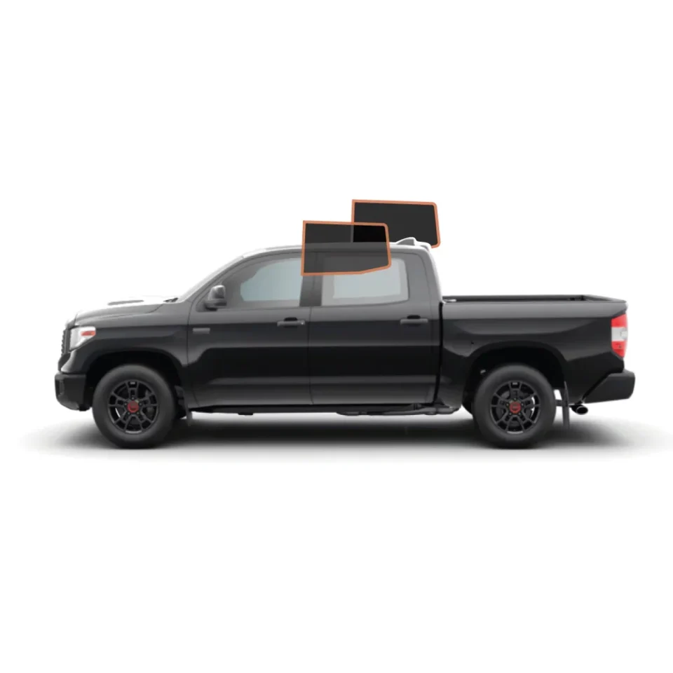 Travel MotoShield Pro Premium Professional 2mil Precut Ceramic Window Tint Film for 2007-2021 Toyota Tundra Crewmax ﾡﾪ (Rear Driver/ Passenger 25%) + Lifetime Warranty