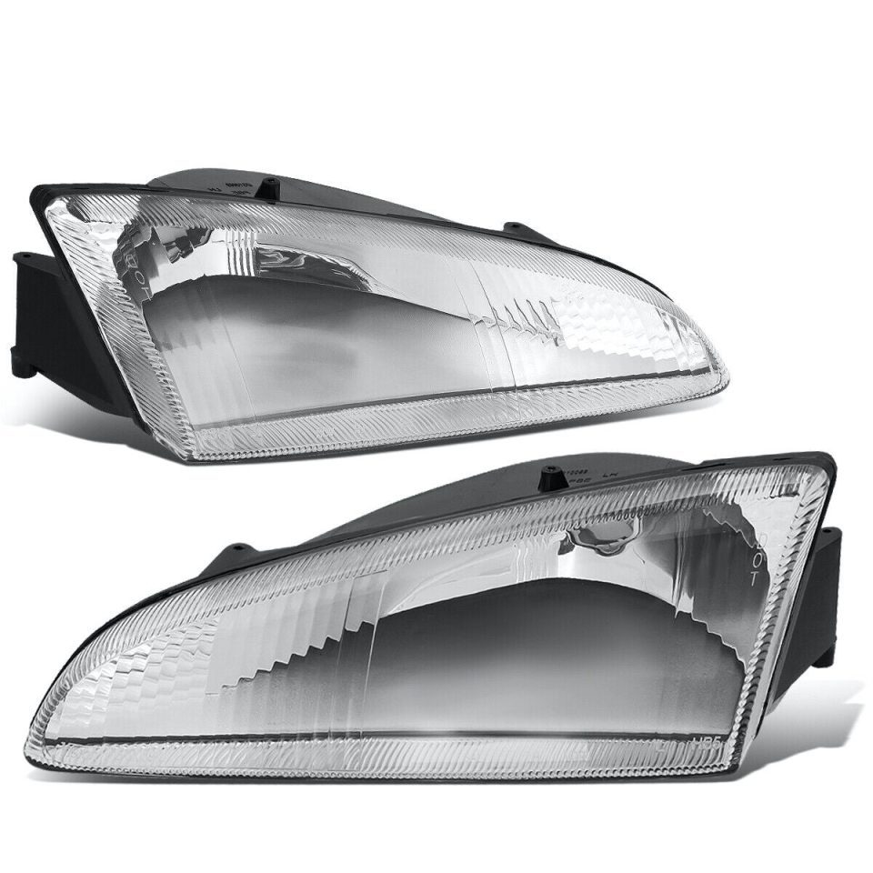 BPA-Free Natural 1993-1997 Dodge Intrepid OE Style Chrome Clear Headlight Lamps Left+Right