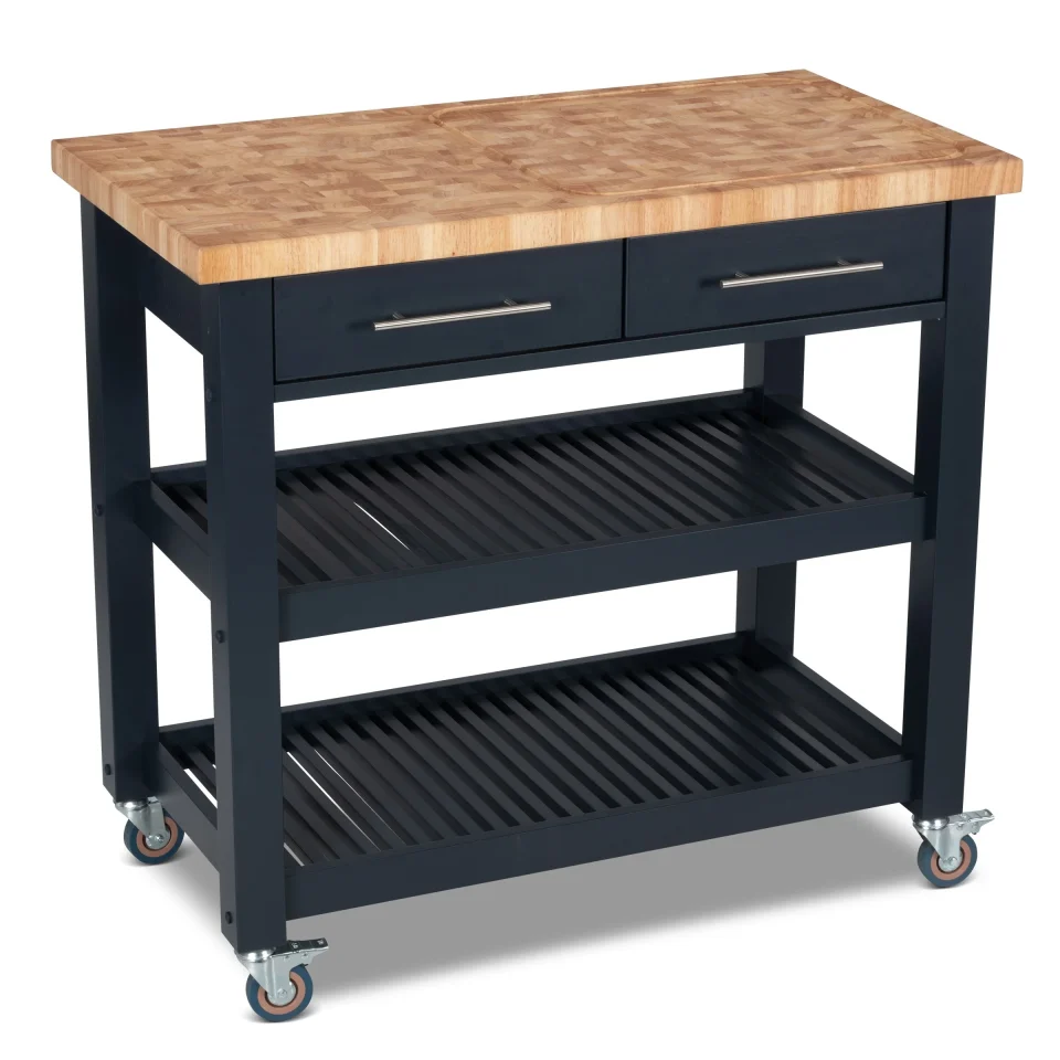Value Chris & Chris Pro Chef Work Station Natural All Wood Blue