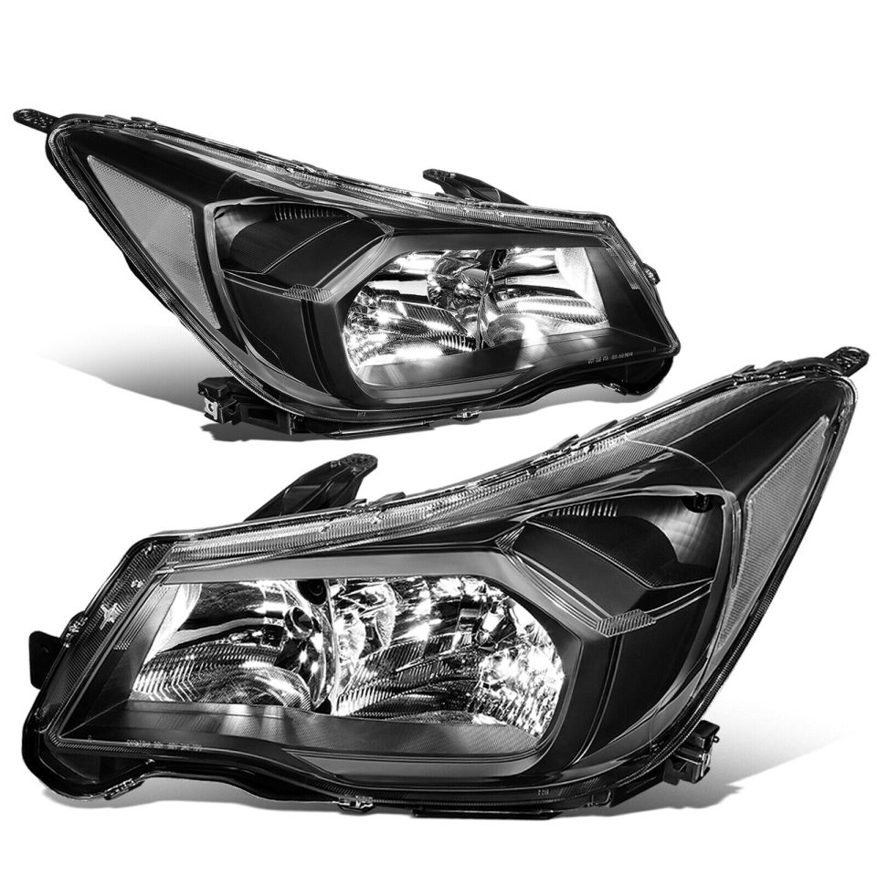BPA-Free 14-16 Subaru ester Factory Style Replacement Headlight Lamps Black/Clear