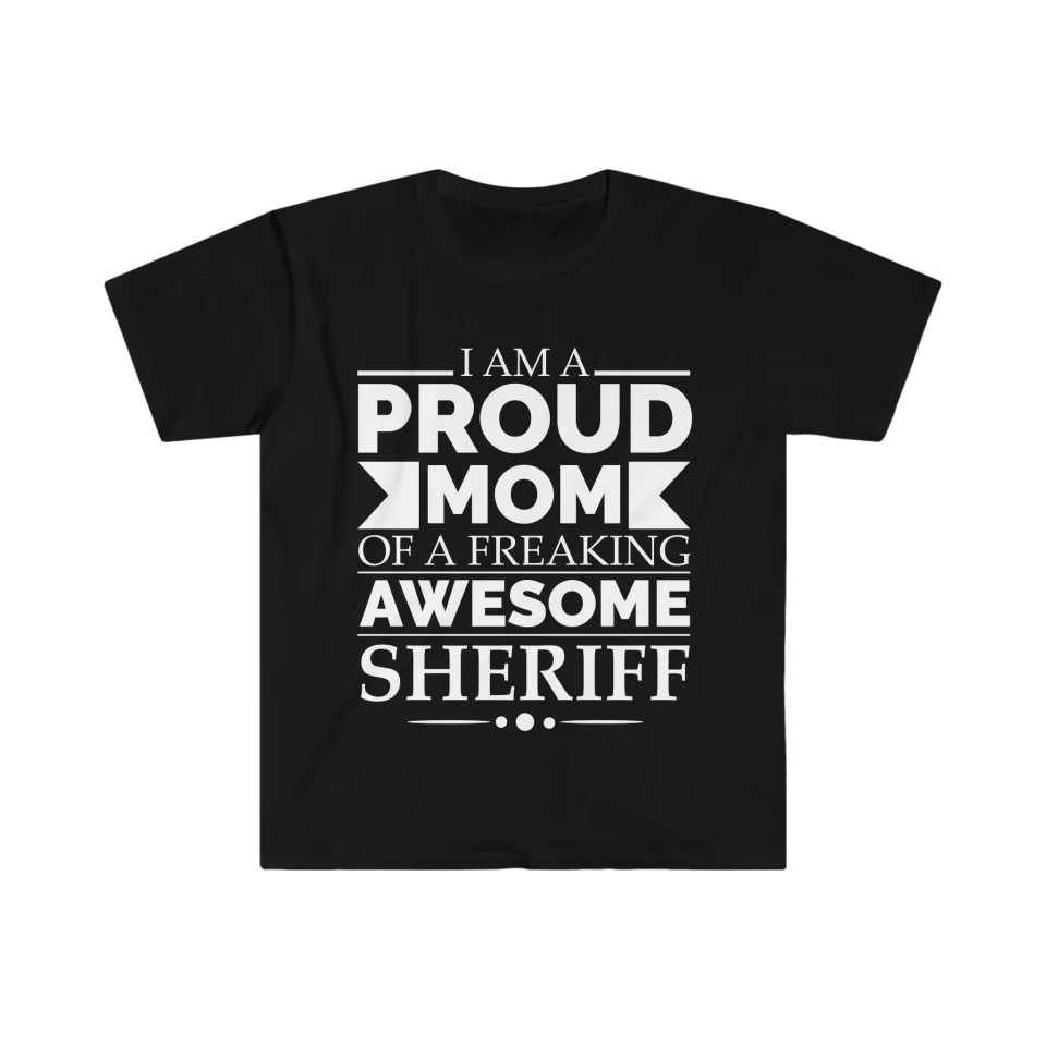 Cleaning Proud mom of an awesome Sheriff Unisex T-shirt S-3XL Mother's Day