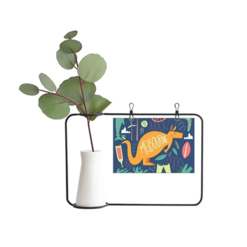 Cleaning Melbourne Australia Kangaroo Tennis Surfing Metal Picture Frame Cerac Vase Decor