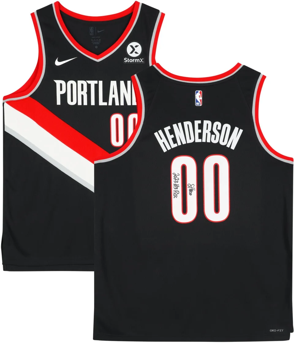 Kitchen Scoot Henderson Portland Trail Blazers Autographed Black Icon Edition Swingman Jersey with 2023 #1 Pick Inscription - Fanatics Authentic Certified