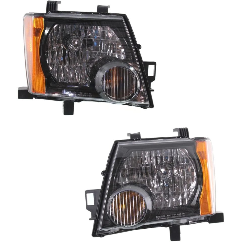 Cast Iron Headlight For 2009-2015 Nissan Xterra Pair Driver and Passenger Side CAPA