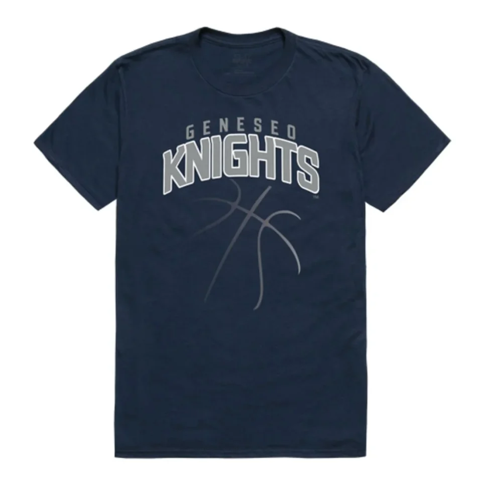 Matte State University of New York at Geneseo Knights Basketball T-Shirt Navy Small