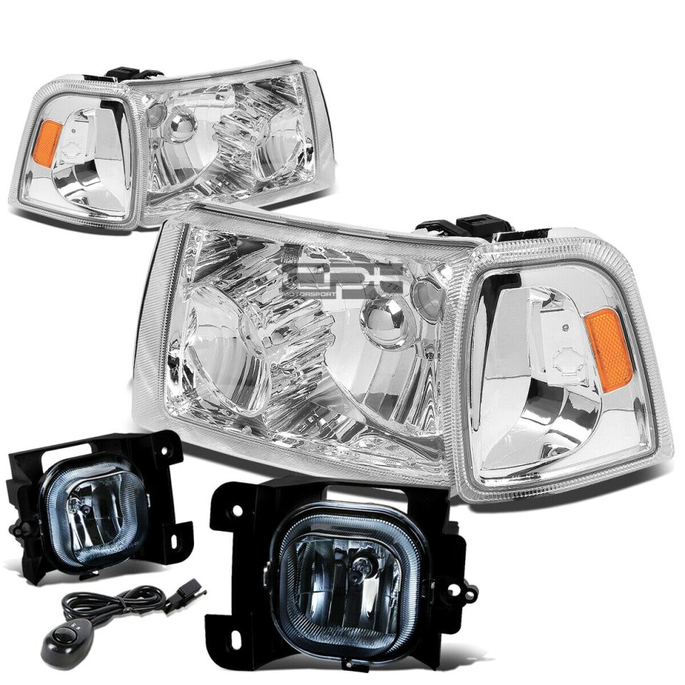 Glass Best-Selling CHROME HEADLIGHT+AMBE