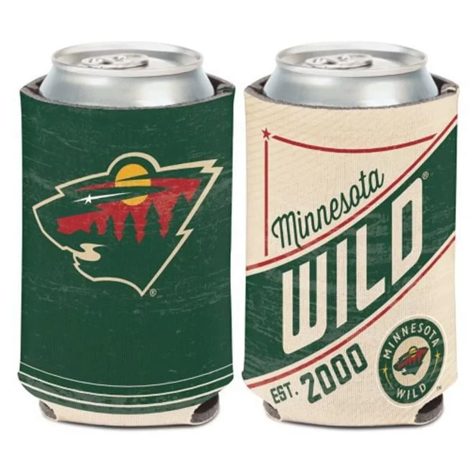 Glass NHL Minnesota Wild Can Cooler Vintage Design